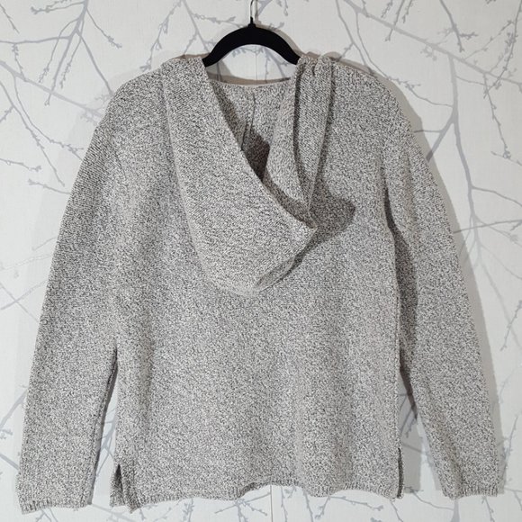 TNA Gray Textured Knit Pullover Clarion Hoodie - Picture 3 of 4